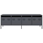 vidaXL Meuble TV anthracite 135x39x43 5 cm acier laminé à froid