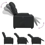 vidaXL Fauteuil inclinable Noir Similicuir
