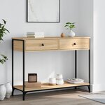 vidaXL Table console chêne sonoma 100x34 5x75 cm bois d'ingénierie