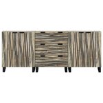 vidaXL Ensemble de mobilier de salle de bain avec tiroir avec étagère avec stockage avec porte 3 Pièces Blanc