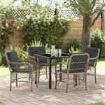vidaXL Ensemble de salle à manger pour jardin 5 Pièces Gris clair
