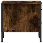 vidaXL Table de chevet chêne fumé 40x41x40 cm bois d'ingénierie