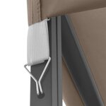 vidaXL Tonnelle avec guirlande lumineuse à LED 4x3 m Taupe