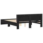 vidaXL Cadre de lit avec LED sans matelas noir 150x200 cm