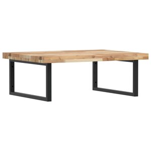 vidaXL Étagère de vasque murale acier et bois massif d'acacia