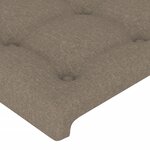 vidaXL Tête de lit à LED Taupe 103x16x118/128 cm Tissu