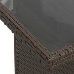 vidaXL Salon de jardin avec coussins 9 Pièces marron résine tressée