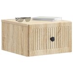 vidaXL Cabinet de chevet mural 2 Pièces Chêne Sonoma 33 x 34 5 x 20 cm