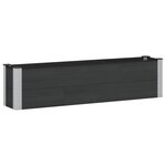 vidaXL Jardinière surélevée Noir 150 x 30 x 36 cm WPC et Aluminium
