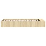 vidaXL Cadre de lit chêne sonoma 90x190 cm bois d'ingénierie