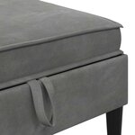 vidaXL Pouf avec Rangement Gris foncé Velours