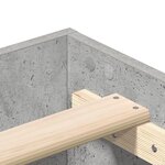 Lit vidaXL 120x190 cm Gris Béton en Bois Ingenierie