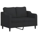 vidaXL Ensemble de canapés 2 Pièces avec coussins Noir Tissu