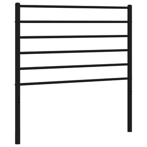 vidaXL Tête de lit de remplacement métal noir 90 cm