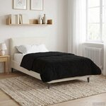 vidaXL Duvet d'été simple Matelassé Noir 140 x 200 cm