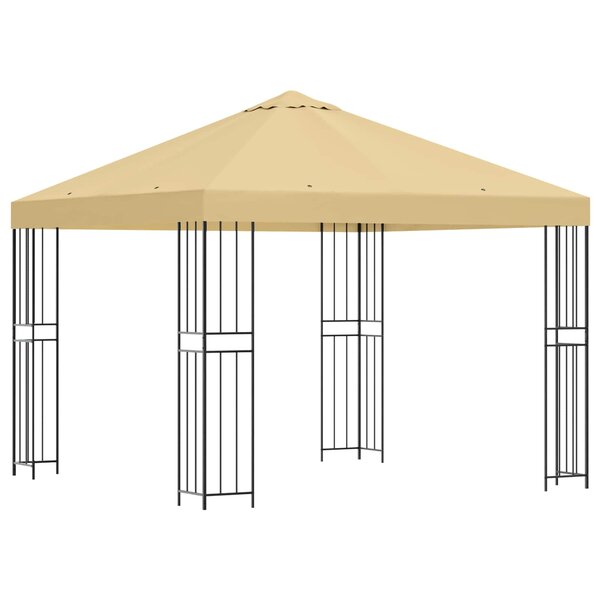 vidaXL Pavillon 3 x 3 m Crème Polyester et Acier 190 gsm