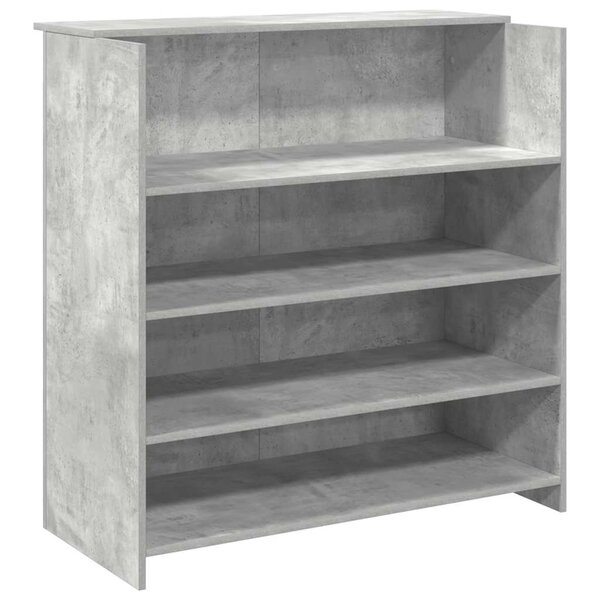 vidaXL Bureau de réception gris béton 100x50x103 5cm bois d'ingénierie