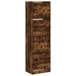vidaXL Armoire à chaussures 4 tiroirs rabattables chêne 60x42x204 cm