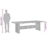 vidaXL Ensemble à manger de jardin 11Pièces avec coussins gris poly rotin