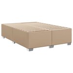 vidaXL Sommier à lattes de lit avec matelas Cappuccino 160x200 cm