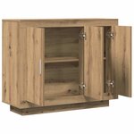 vidaXL Buffet chêne artisanal 92x35x75 cm bois d'ingénierie