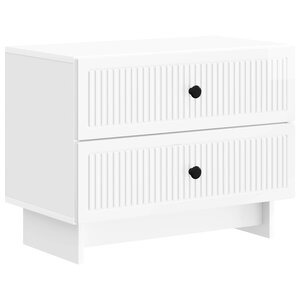 vidaXL Cabinet de chevet Blanc brillant 62 x 34 5 x 47 5 cm