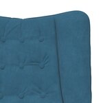 Fauteuil relaxant en velours bleu