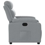 vidaXL Fauteuil inclinable Gris clair Tissu