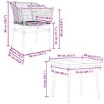 vidaXL Ensemble à manger de jardin 5 Pièces noir résine tressée verre