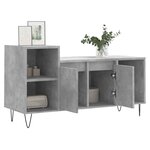vidaXL Meuble TV Gris béton 100x35x55 cm Bois d'ingénierie