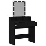 vidaXL Coiffeuse Chêne noir 80 x 41 x 144 5 cm Bois d'ingénierie