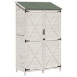 vidaXL Abri de jardin Blanc 106 x 56 x 176 5 cm Bois d'ingénierie