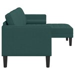 Canapé L en tissu vert foncé de 160 cm - vidaXL