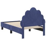 vidaXL Cadre de lit pour tout-petit avec tête de lit Bleu police