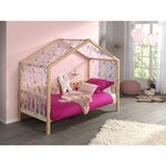 Dallas Lit ZH 90X200cm Naturel + Matelas Basic Cool 200x90cm epaisseur 10cm