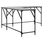 vidaXL Bureau sonoma gris 149x149x75 cm bois d'ingénierie