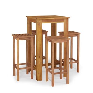 vidaXL Ensemble de bar de jardin 5 Pièces bois d'acacia solide