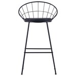 vidaXL Chaises de bar lot de 2 noir similicuir