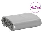 vidaXL Bâche gris 4x7 m 650 g/m²