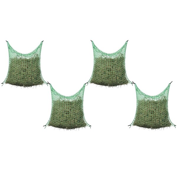 vidaXL Filet à foin 4 Pièces Carré 0 9 x 1 5 m PP