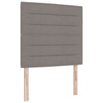 vidaXL Lit à Ressorts avec Matelas & Banc Taupe 120x190 cm Tissu
