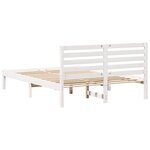 vidaXL Cadre de lit Blanc 120 x 200 cm Bois massif en pin