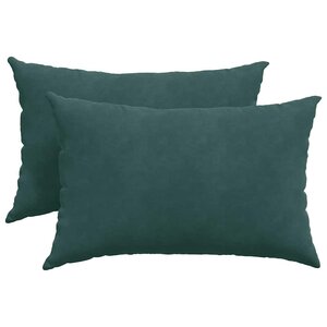 vidaXL Coussins de canapé 2 Pièces Vert foncé 60 x 40 cm