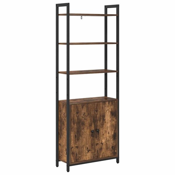 vidaXL Bibliothèque Chêne fumé 60 x 24 x 161 cm Bois d'ingénierie