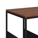 vidaXL Table d'appoint avec roues noir 55x36x63 5 cm bois d'ingénierie
