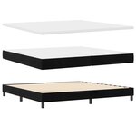 vidaXL Lit Box Spring avec Matelas Noir 200x200 cm Velours