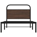 vidaXL Cadre de lit sans matelas 100x200 cm chêne marron