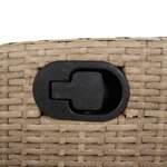 vidaXL Ensemble à manger de jardin et coussins 9 Pièces beige Poly rotin