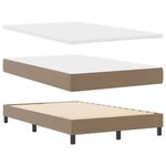 vidaXL Lit à ressorts avec matelas Cappuccino 120 x 190 cm Simili cuir