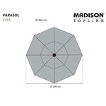 Madison Parasol de jardin Elba 300 cm vert